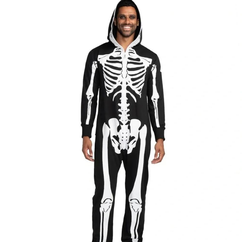 Tipsy Elves Skeleton costume Unisex Halloween Onesie  #0281